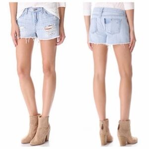 Rag & Bone Faded Blue Denim Shorts